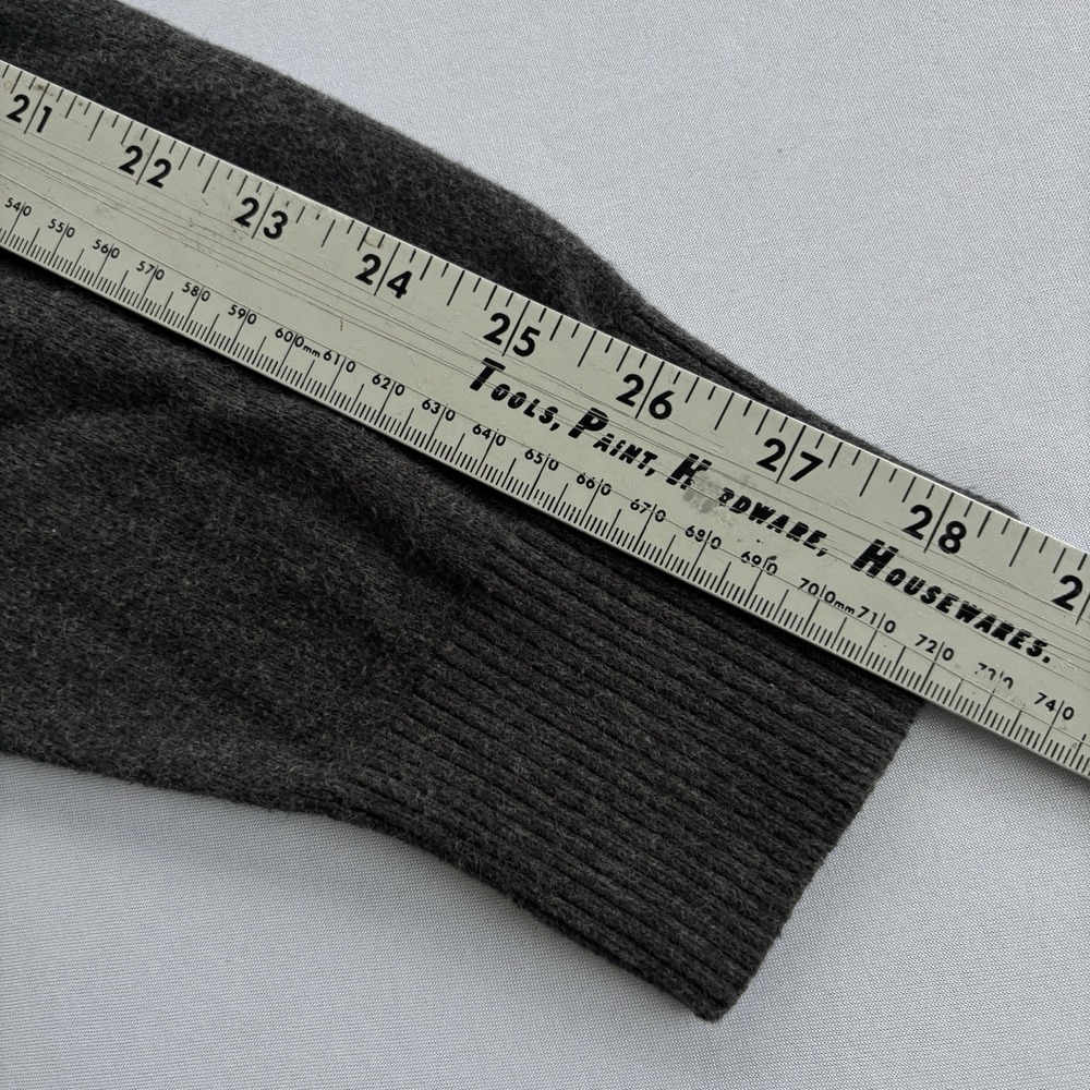 Eddie Bauer Quarter Zip Sweater Mens XL Charcoal Gray Mock Neck Pullover Knit - Picture 12 of 16